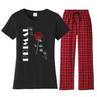 Privilege Proud Black Pride Black History Month Women's Flannel Pajama Set