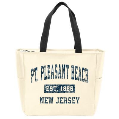 Point Pleasant Beach New Jersey NJ Vintage Sports Design Zip Tote Bag