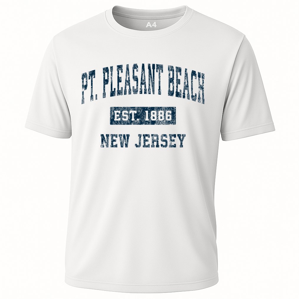 Point Pleasant Beach New Jersey NJ Vintage Sports Design Performance Shirt