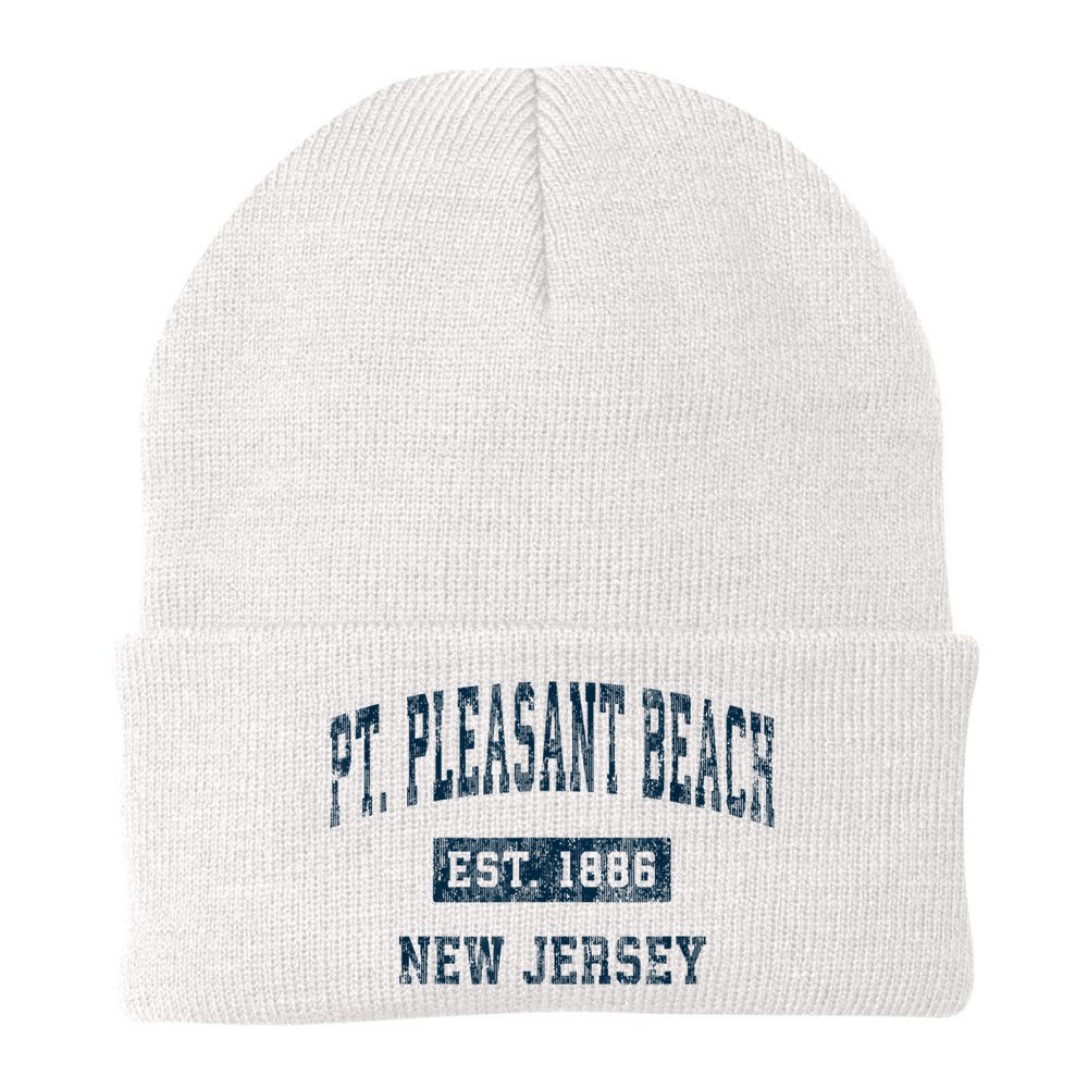 Point Pleasant Beach New Jersey NJ Vintage Sports Design Beanie