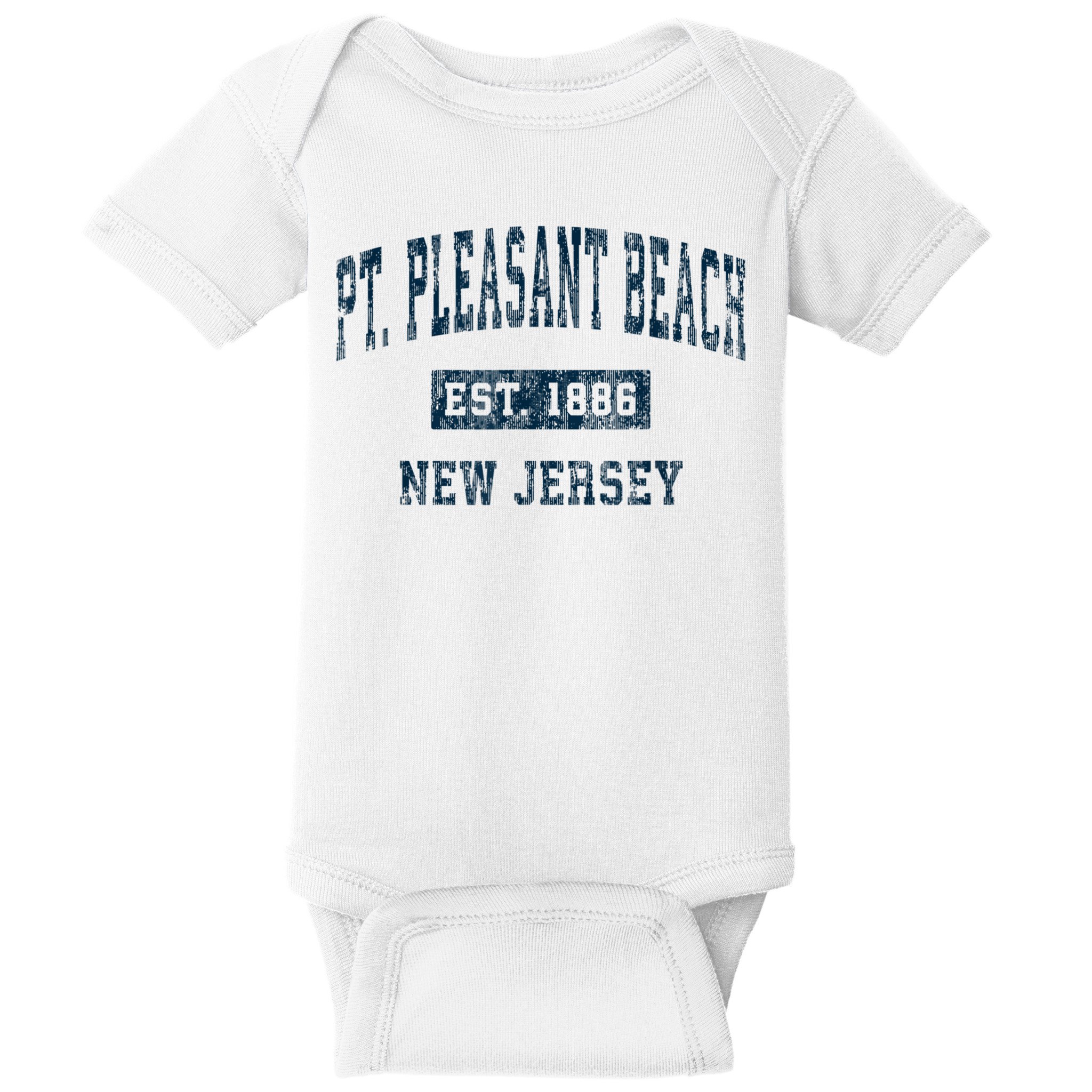 Point Pleasant Beach New Jersey NJ Vintage Sports Design Baby Bodysuit