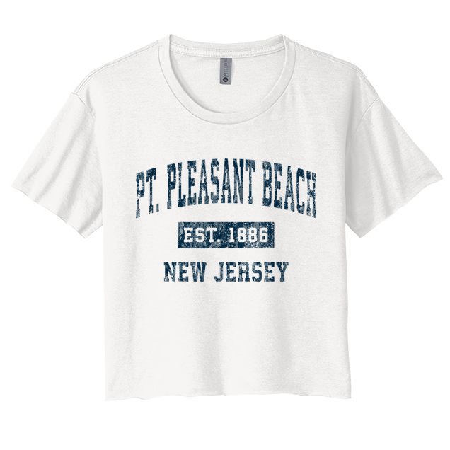 Point Pleasant Beach New Jersey NJ Vintage Sports Design Crop Top