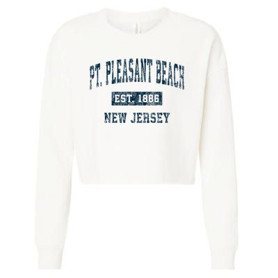 Point Pleasant Beach New Jersey NJ Vintage Sports Design Cropped Pullover Crew