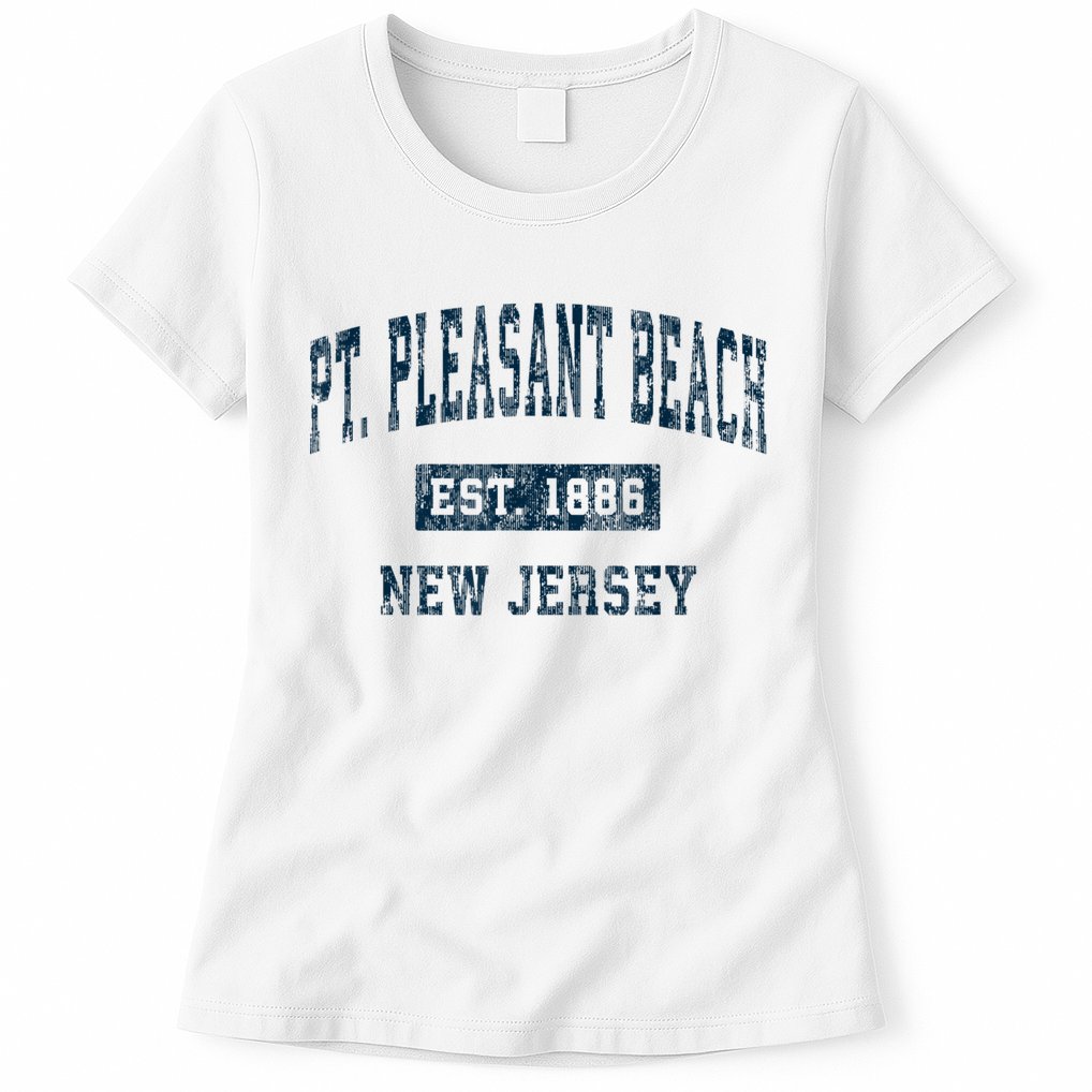 Point Pleasant Beach New Jersey NJ Vintage Sports Design Womens T-Shirt