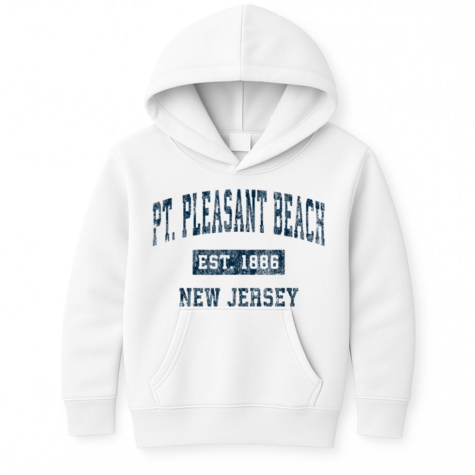 Point Pleasant Beach New Jersey NJ Vintage Sports Design Kids Hoodie