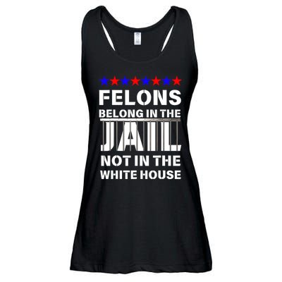 Political Pro Biden Felons Belong In Jail Not White House Ladies Essential Flowy Tank