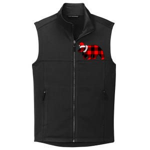 Plaid Polar Bear Christmas Holiday Collective Smooth Fleece Vest