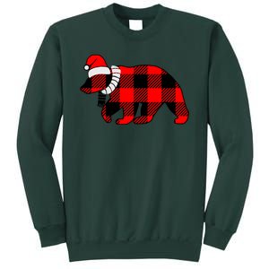 Plaid Polar Bear Christmas Holiday Sweatshirt