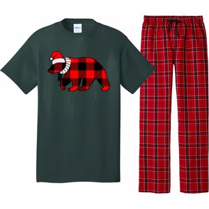 Plaid Polar Bear Christmas Holiday Pajama Set