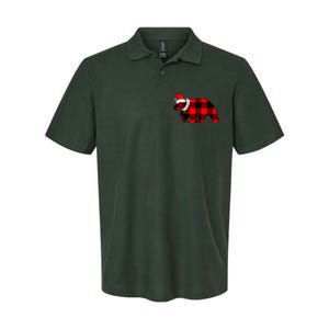 Plaid Polar Bear Christmas Holiday Softstyle Adult Sport Polo