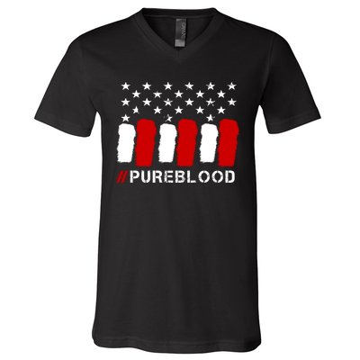 #Pureblood Pure Blood Movement Freedom V-Neck T-Shirt