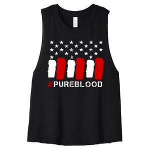 #Pureblood Pure Blood Movement Freedom Women's Racerback Cropped Tank