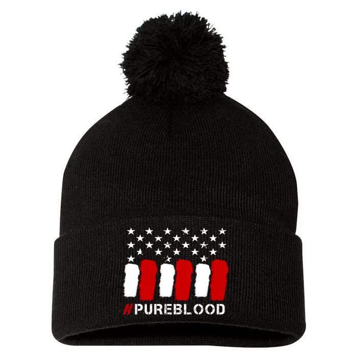 #Pureblood Pure Blood Movement Freedom Pom Pom 12in Knit Beanie