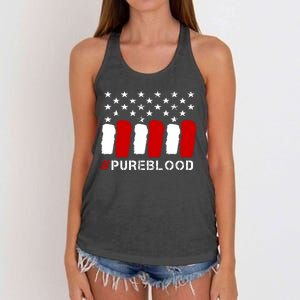 #Pureblood Pure Blood Movement Freedom Women's Knotted Racerback Tank