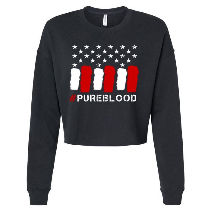 #Pureblood Pure Blood Movement Freedom Cropped Pullover Crew