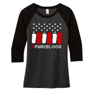 #Pureblood Pure Blood Movement Freedom Women's Tri-Blend 3/4-Sleeve Raglan Shirt