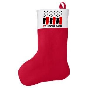 #Pureblood Pure Blood Movement Freedom Felt Holiday Christmas Stocking