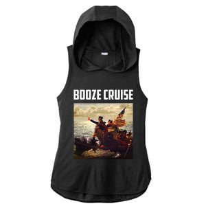 Political Party Booze Cruise Shades & Red Cups Ladies PosiCharge Tri-Blend Wicking Draft Hoodie Tank