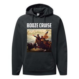 Political Party Booze Cruise Shades & Red Cups Performance Fleece Hoodie