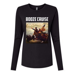 Political Party Booze Cruise Shades & Red Cups Womens Cotton Relaxed Long Sleeve T-Shirt