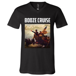 Political Party Booze Cruise Shades & Red Cups V-Neck T-Shirt