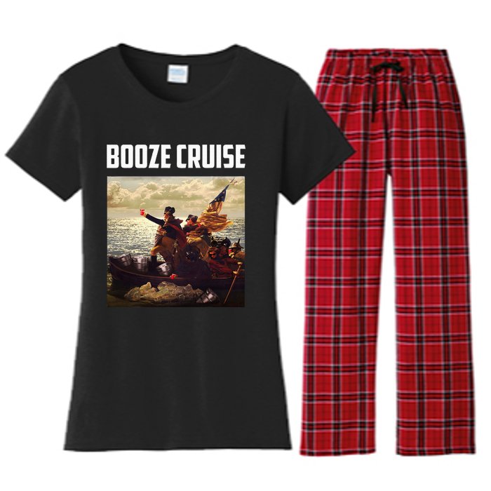 Political Party Booze Cruise Shades & Red Cups Women's Flannel Pajama Set