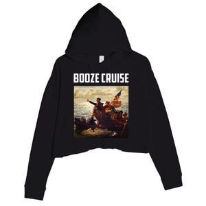 Political Party Booze Cruise Shades & Red Cups Crop Fleece Hoodie