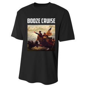 Political Party Booze Cruise Shades & Red Cups Performance Sprint T-Shirt