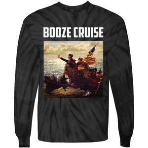 Political Party Booze Cruise Shades & Red Cups Tie-Dye Long Sleeve Shirt