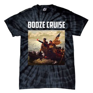 Political Party Booze Cruise Shades & Red Cups Tie-Dye T-Shirt