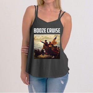 Political Party Booze Cruise Shades & Red Cups Women's Strappy Tank