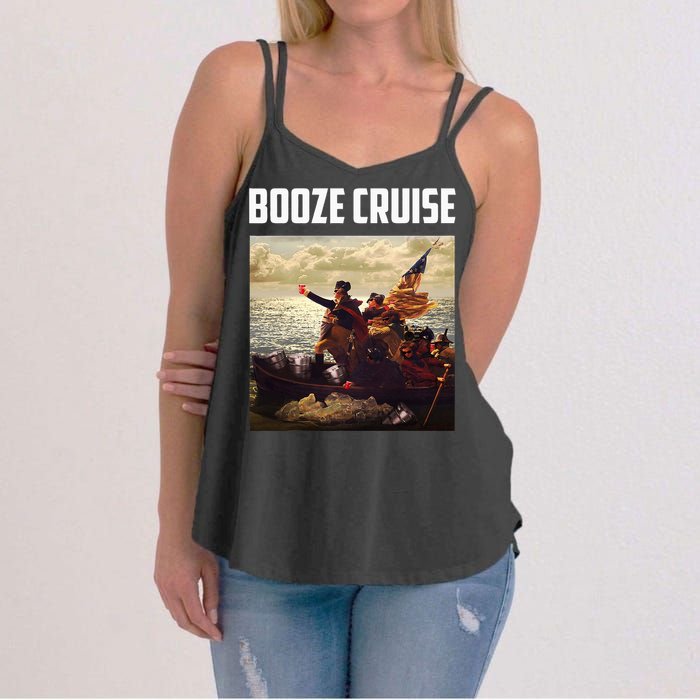 Political Party Booze Cruise Shades & Red Cups Women's Strappy Tank