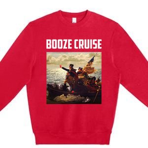 Political Party Booze Cruise Shades & Red Cups Premium Crewneck Sweatshirt