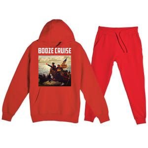 Political Party Booze Cruise Shades & Red Cups Premium Hooded Sweatsuit Set