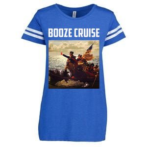 Political Party Booze Cruise Shades & Red Cups Enza Ladies Jersey Football T-Shirt