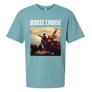 Political Party Booze Cruise Shades & Red Cups Sueded Cloud Jersey T-Shirt