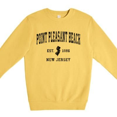 Point Pleasant Beach New Jersey Nj Vintage Athletic Sports Premium Crewneck Sweatshirt