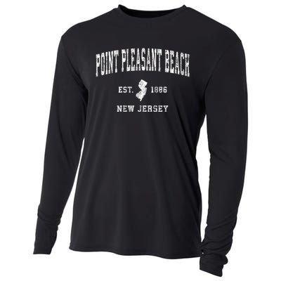 Point Pleasant Beach New Jersey Nj Vintage Athletic Sports Cooling Performance Long Sleeve Crew