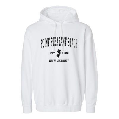 Point Pleasant Beach New Jersey Nj Vintage Athletic Sports Garment-Dyed Fleece Hoodie