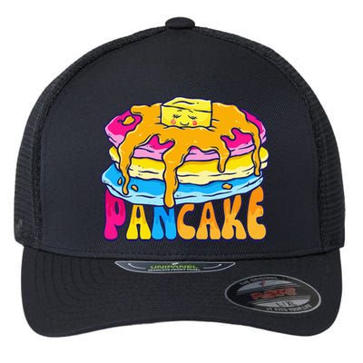 Pansexual Pancake Breakfast Food Pun Pan Pride Flag LGBTQ Flexfit Unipanel Trucker Cap