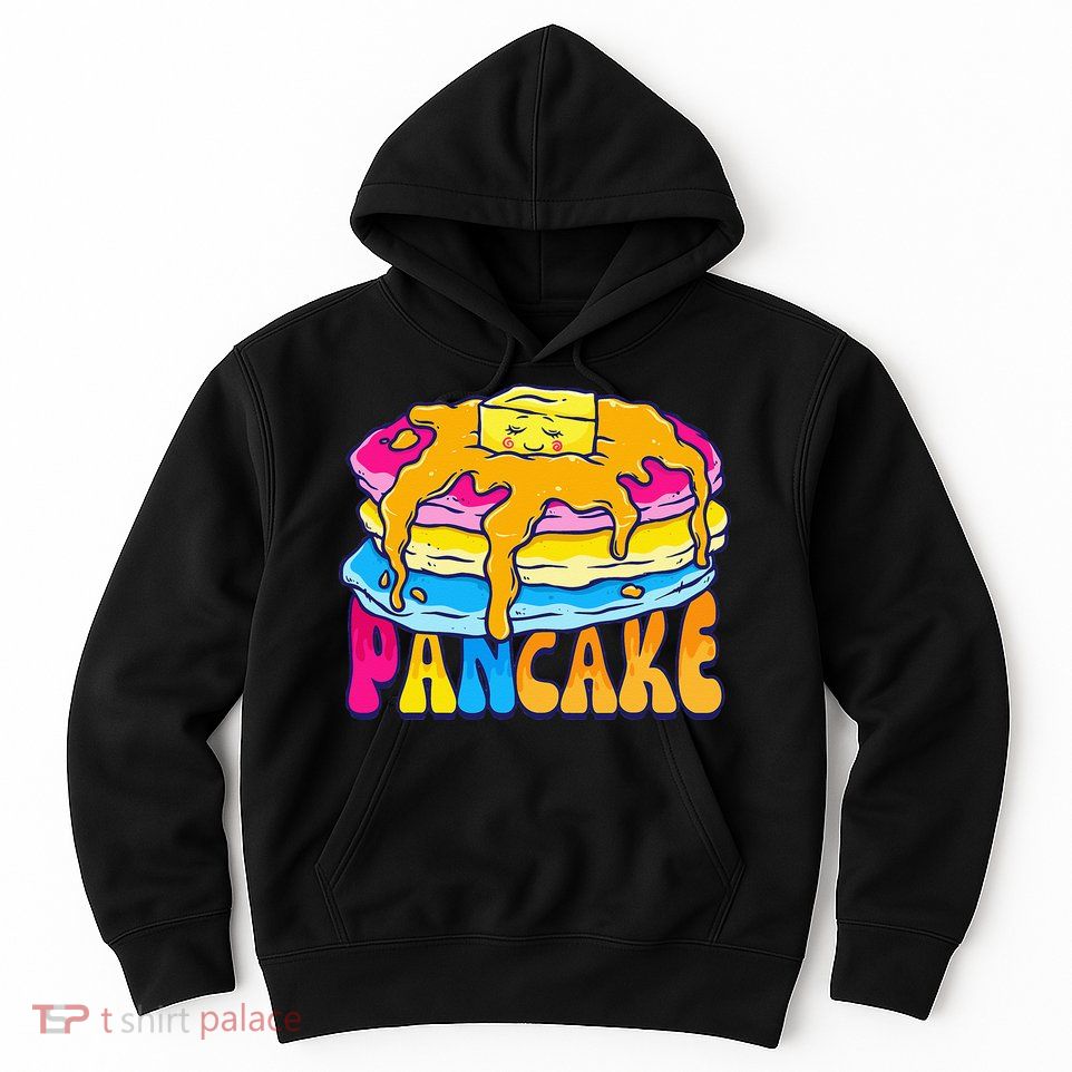 Pansexual Pancake Breakfast Food Pun Pan Pride Flag LGBTQ Hoodie