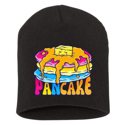 Pansexual Pancake Breakfast Food Pun Pan Pride Flag LGBTQ Short Acrylic Beanie