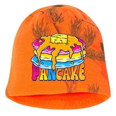 Pansexual Pancake Breakfast Food Pun Pan Pride Flag LGBTQ Kati - Camo Knit Beanie