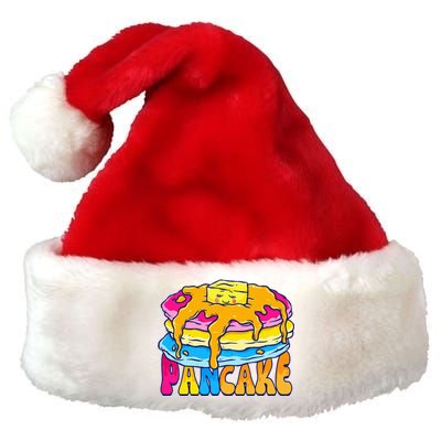 Pansexual Pancake Breakfast Food Pun Pan Pride Flag LGBTQ Premium Christmas Santa Hat