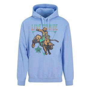 Pbr Professional Bull Riders Live To Ride Rodeo Pbr Logo Unisex Surf Hoodie