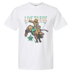 Pbr Professional Bull Riders Live To Ride Rodeo Pbr Logo Garment-Dyed Heavyweight T-Shirt