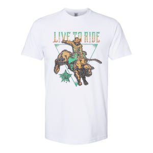 Pbr Professional Bull Riders Live To Ride Rodeo Pbr Logo Softstyle CVC T-Shirt