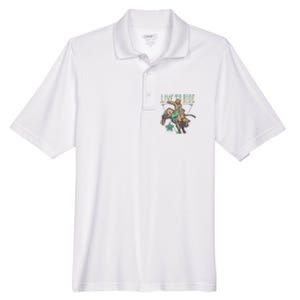 Pbr Professional Bull Riders Live To Ride Rodeo Pbr Logo Men's Origin Performance Pique Polo