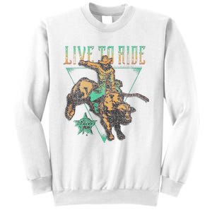 Pbr Professional Bull Riders Live To Ride Rodeo Pbr Logo Sweatshirt