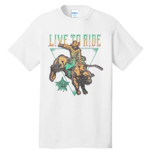 Pbr Professional Bull Riders Live To Ride Rodeo Pbr Logo Tall T-Shirt